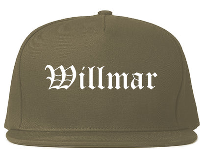 Willmar Minnesota MN Old English Mens Snapback Hat Grey