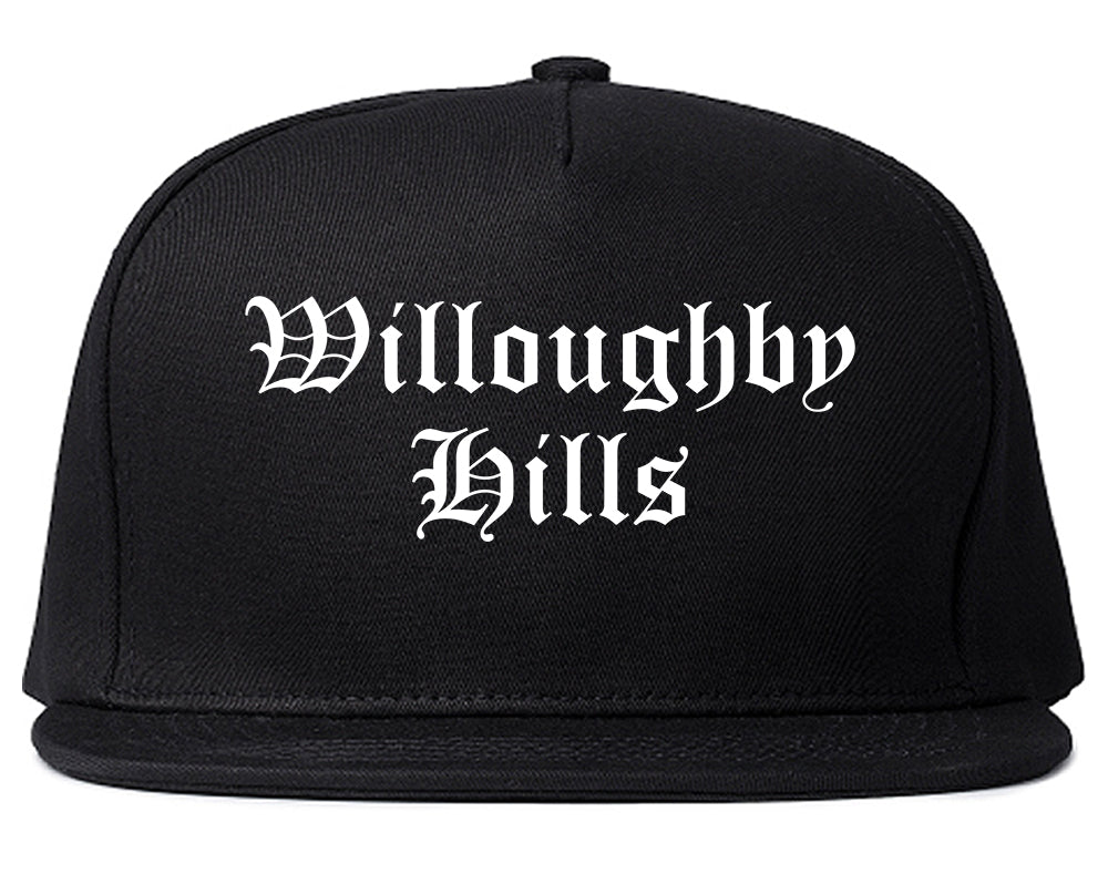 Willoughby Hills Ohio OH Old English Mens Snapback Hat Black