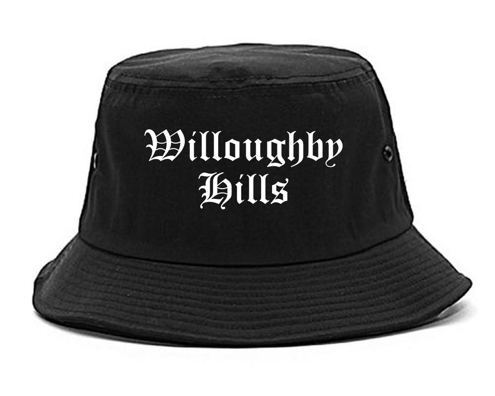 Willoughby Hills Ohio OH Old English Mens Bucket Hat Black