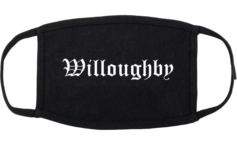 Willoughby Ohio OH Old English Cotton Face Mask Black