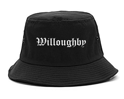Willoughby Ohio OH Old English Mens Bucket Hat Black