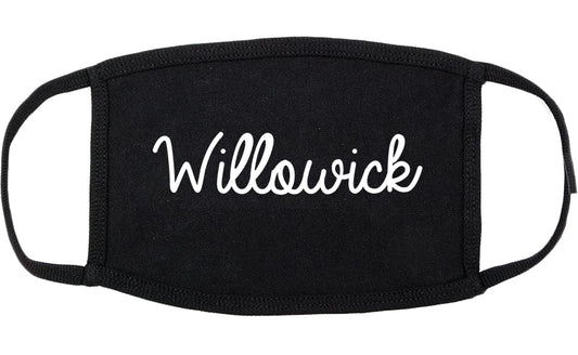Willowick Ohio OH Script Cotton Face Mask Black