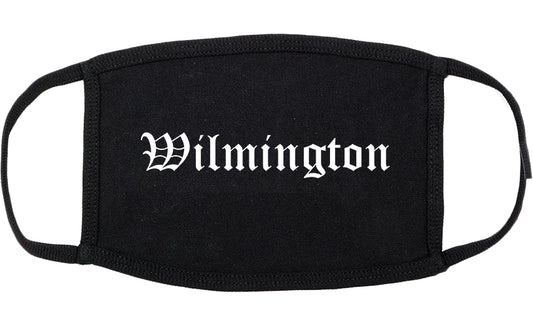 Wilmington Delaware DE Old English Cotton Face Mask Black
