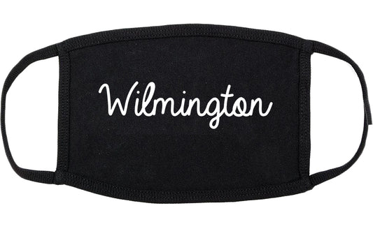 Wilmington Delaware DE Script Cotton Face Mask Black