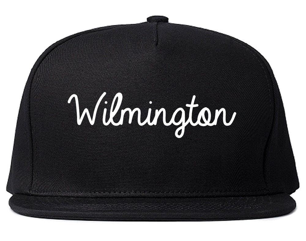 Wilmington Delaware DE Script Mens Snapback Hat Black