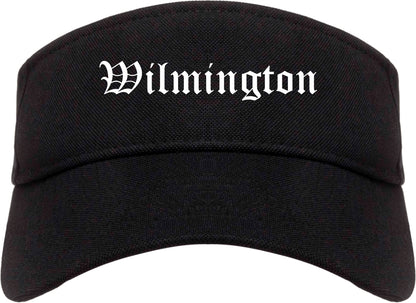 Wilmington Illinois IL Old English Mens Visor Cap Hat Black