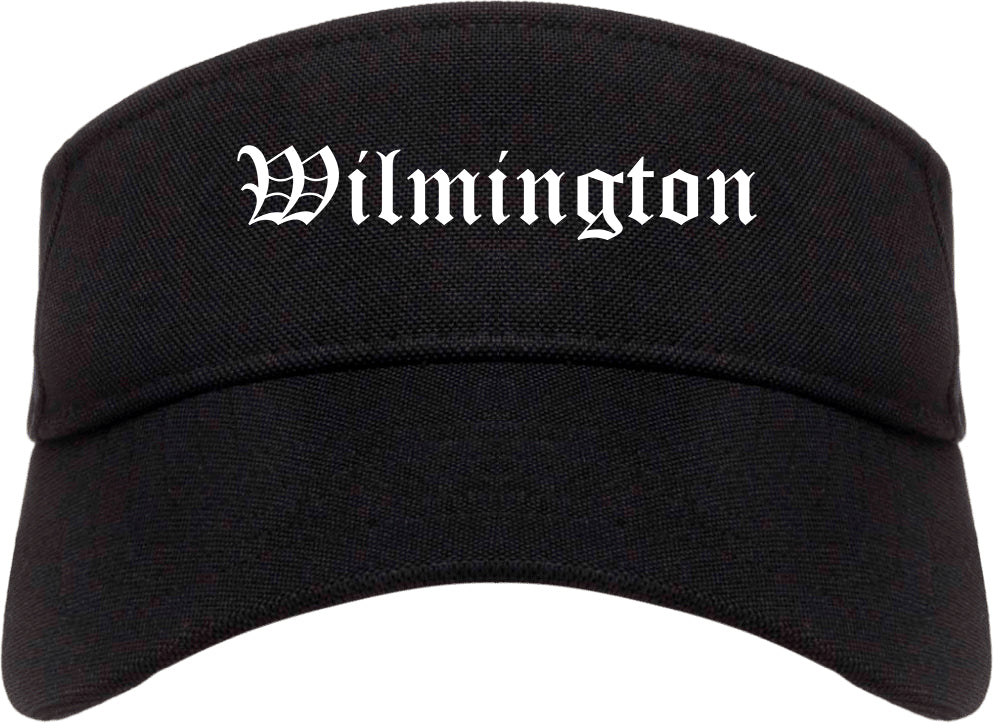 Wilmington North Carolina NC Old English Mens Visor Cap Hat Black