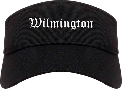 Wilmington North Carolina NC Old English Mens Visor Cap Hat Black