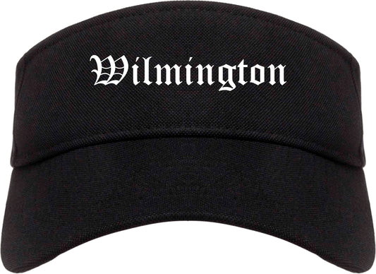 Wilmington North Carolina NC Old English Mens Visor Cap Hat Black