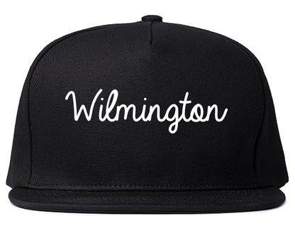 Wilmington Ohio OH Script Mens Snapback Hat Black