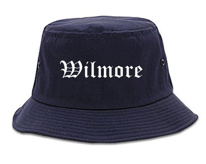 Wilmore Kentucky KY Old English Mens Bucket Hat Navy Blue