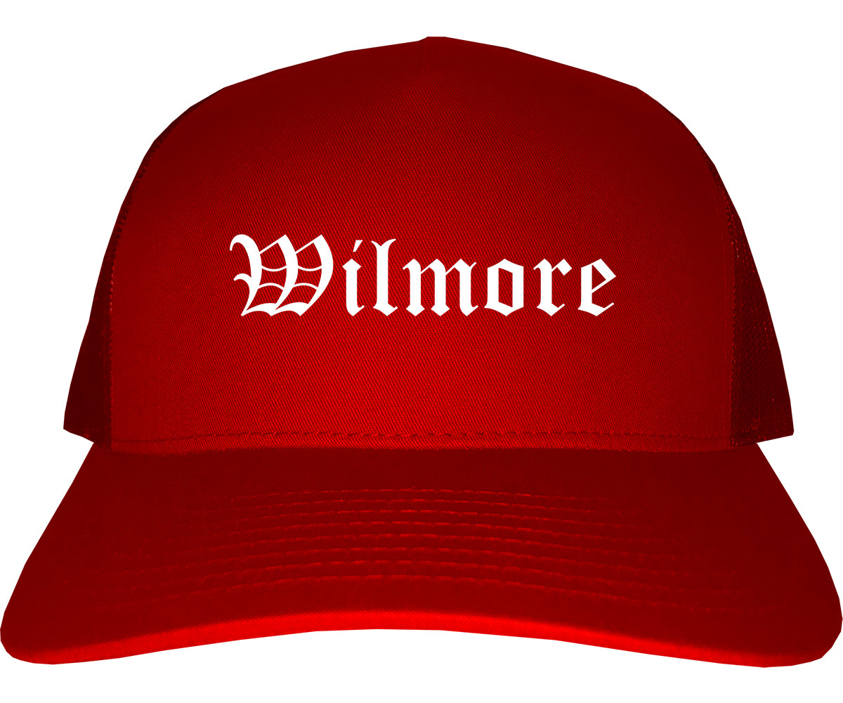 Wilmore Kentucky KY Old English Mens Trucker Hat Cap Red