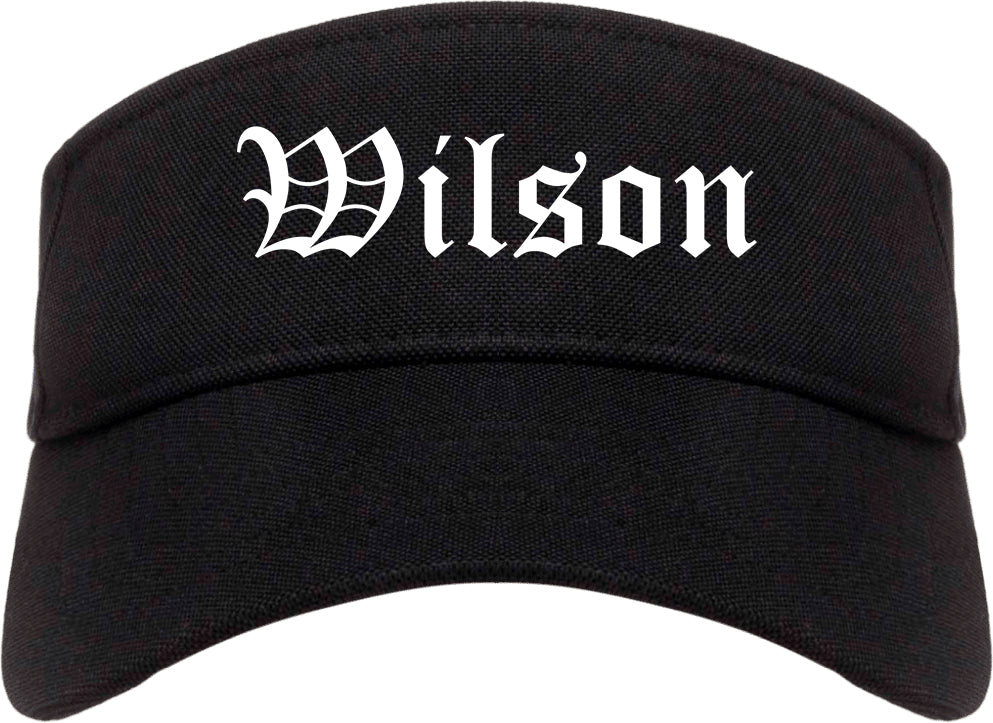 Wilson North Carolina NC Old English Mens Visor Cap Hat Black