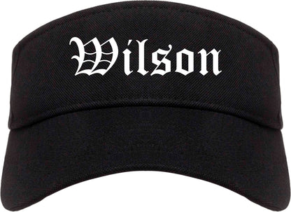 Wilson North Carolina NC Old English Mens Visor Cap Hat Black