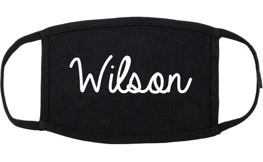 Wilson Pennsylvania PA Script Cotton Face Mask Black