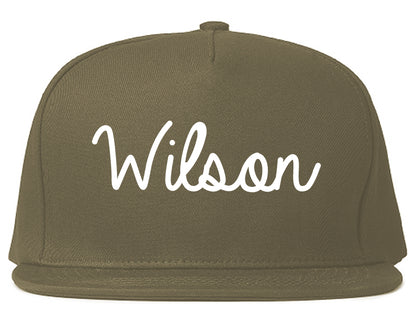 Wilson Pennsylvania PA Script Mens Snapback Hat Grey