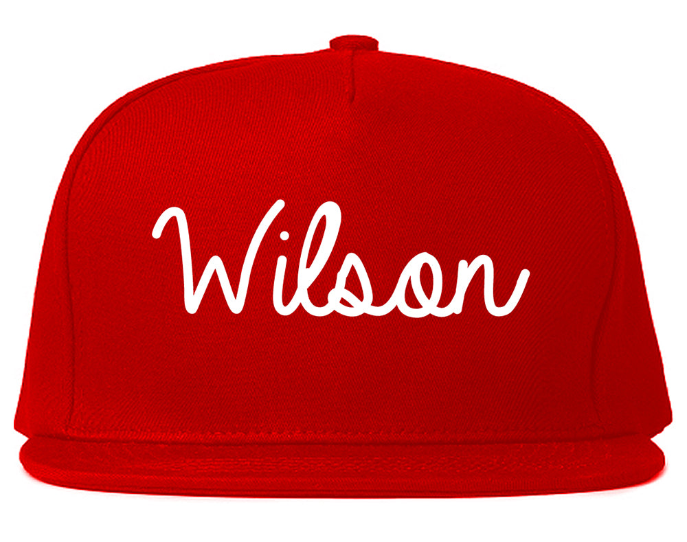 Wilson Pennsylvania PA Script Mens Snapback Hat Red