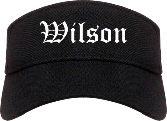 Wilson Pennsylvania PA Old English Mens Visor Cap Hat Black