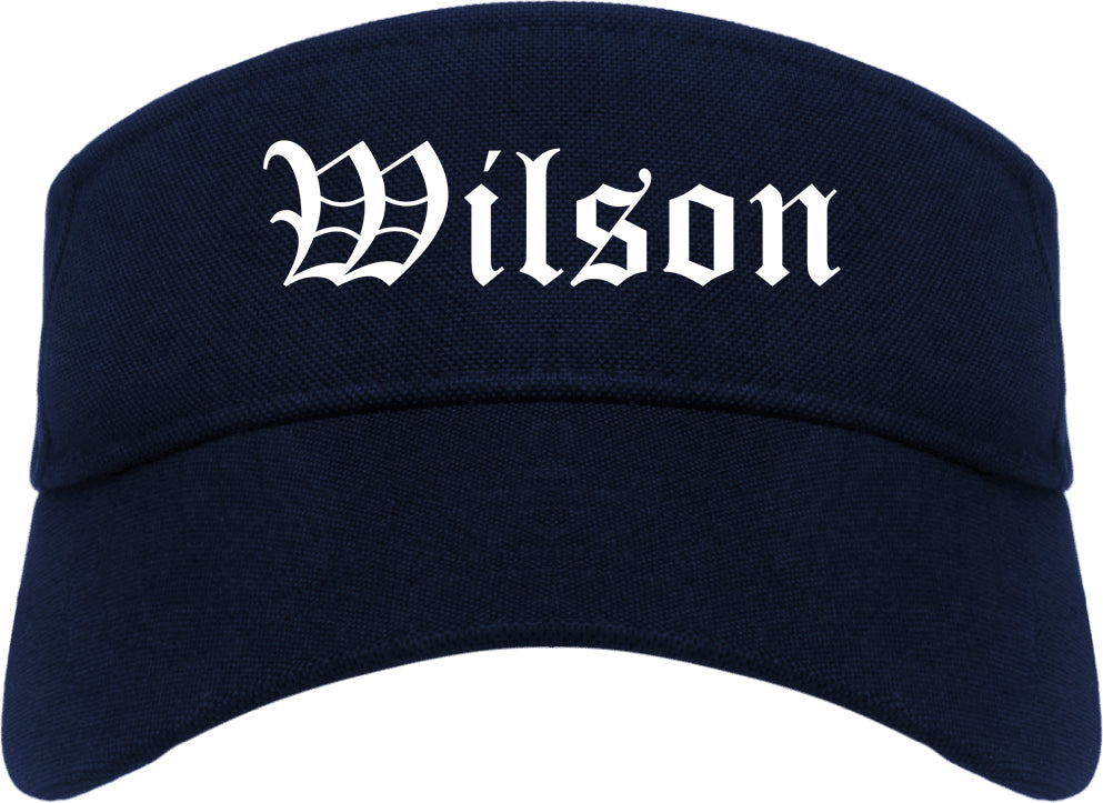 Wilson Pennsylvania PA Old English Mens Visor Cap Hat Navy Blue