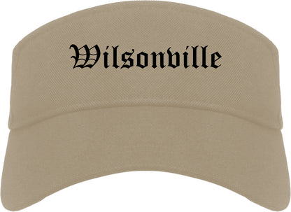 Wilsonville Oregon OR Old English Mens Visor Cap Hat Khaki