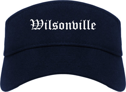 Wilsonville Oregon OR Old English Mens Visor Cap Hat Navy Blue