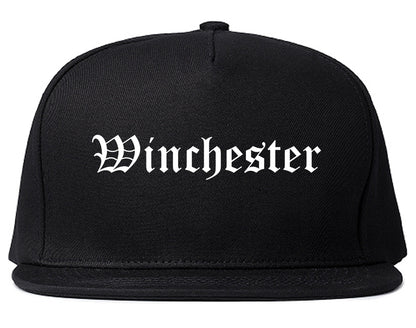 Winchester Indiana IN Old English Mens Snapback Hat Black