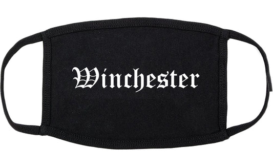 Winchester Tennessee TN Old English Cotton Face Mask Black