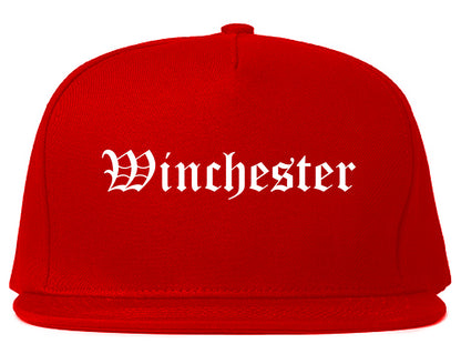 Winchester Tennessee TN Old English Mens Snapback Hat Red