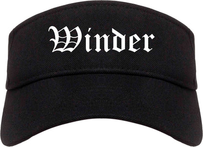 Winder Georgia GA Old English Mens Visor Cap Hat Black
