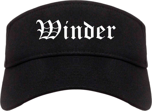 Winder Georgia GA Old English Mens Visor Cap Hat Black