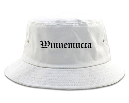 Winnemucca Nevada NV Old English Mens Bucket Hat White