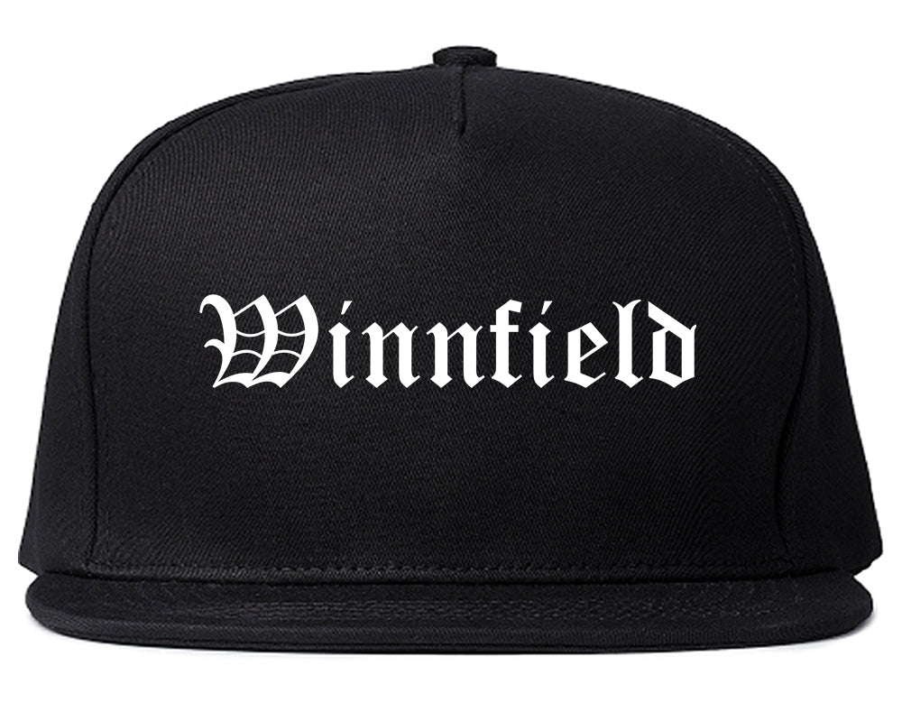 Winnfield Louisiana LA Old English Mens Snapback Hat Black