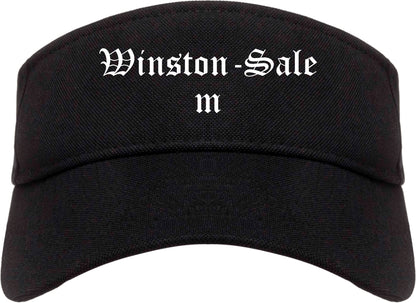 Winston Salem North Carolina NC Old English Mens Visor Cap Hat Black