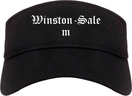 Winston Salem North Carolina NC Old English Mens Visor Cap Hat Black