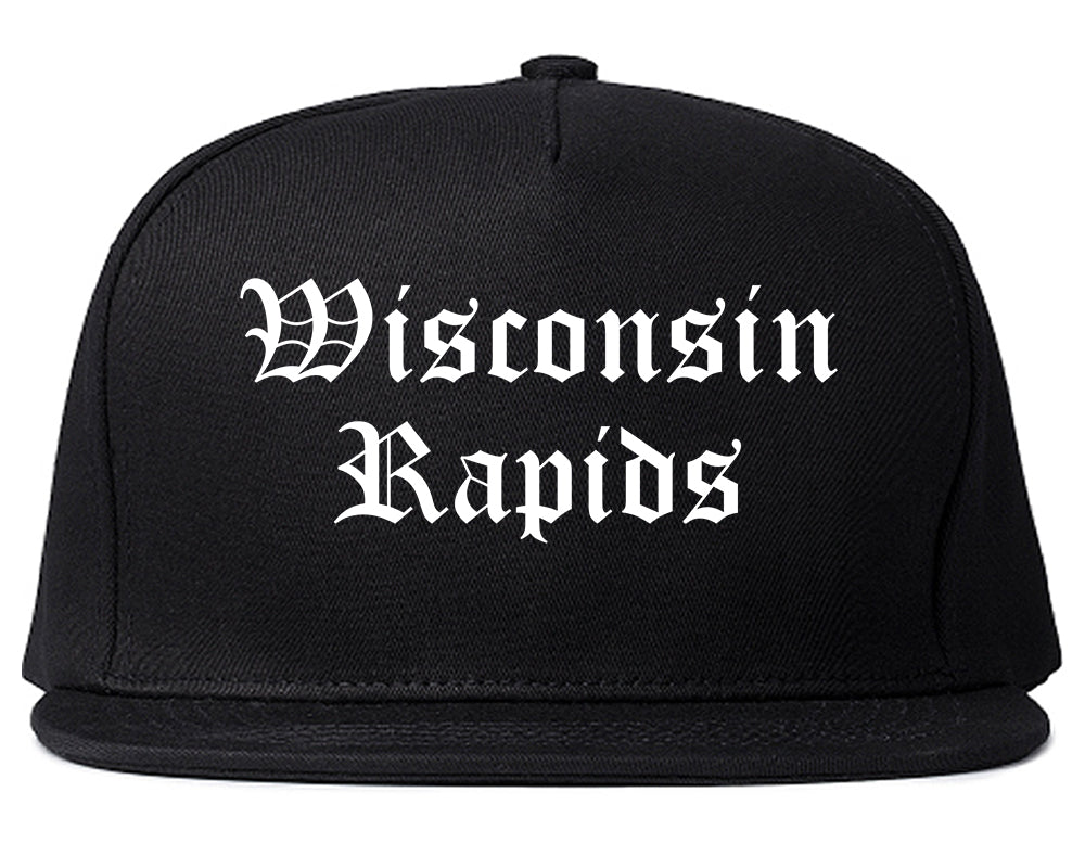 Wisconsin Rapids Wisconsin WI Old English Mens Snapback Hat Black