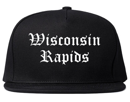 Wisconsin Rapids Wisconsin WI Old English Mens Snapback Hat Black