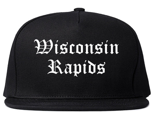 Wisconsin Rapids Wisconsin WI Old English Mens Snapback Hat Black