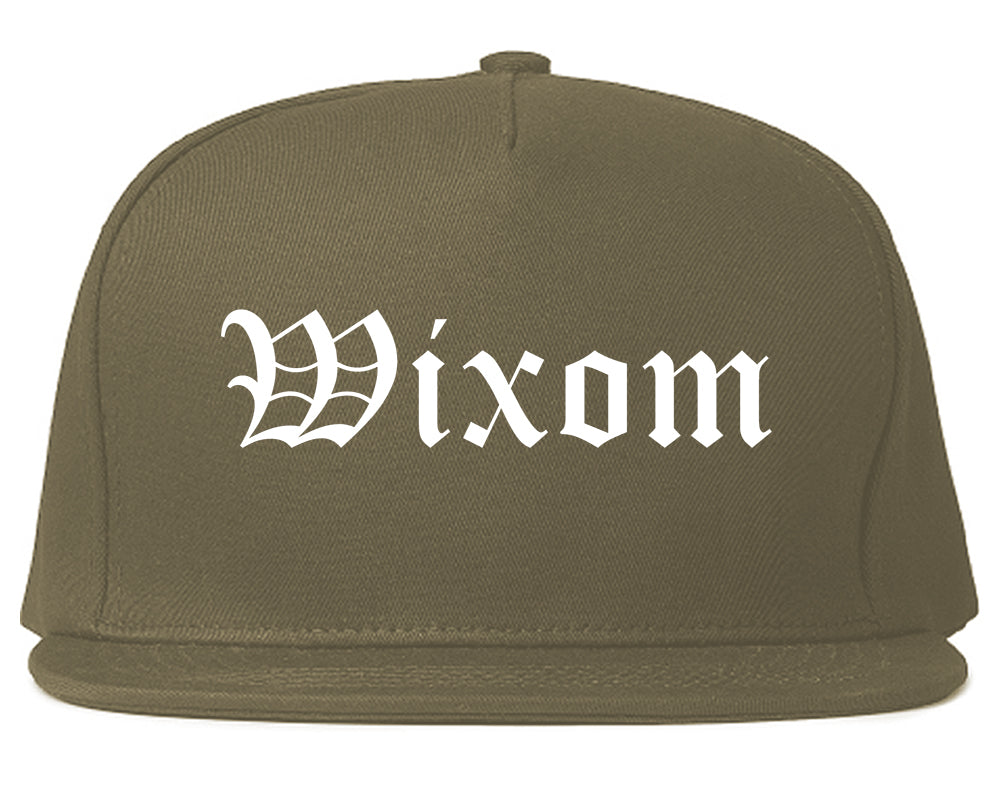 Wixom Michigan MI Old English Mens Snapback Hat Grey