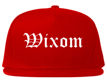 Wixom Michigan MI Old English Mens Snapback Hat Red