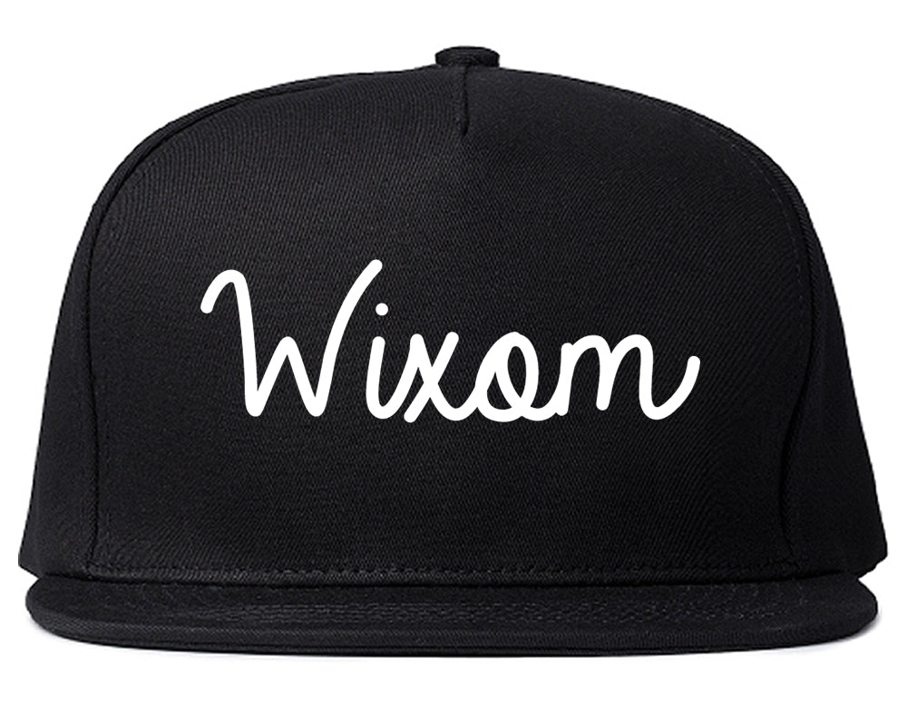 Wixom Michigan MI Script Mens Snapback Hat Black