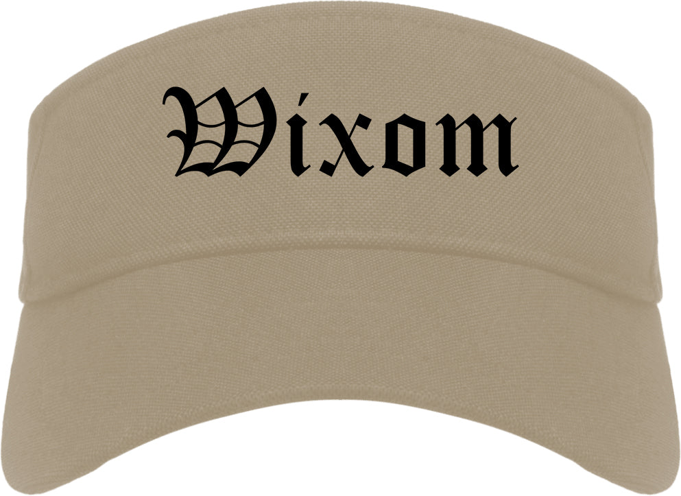 Wixom Michigan MI Old English Mens Visor Cap Hat Khaki
