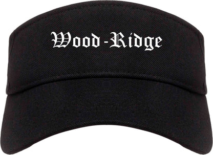 Wood Ridge New Jersey NJ Old English Mens Visor Cap Hat Black