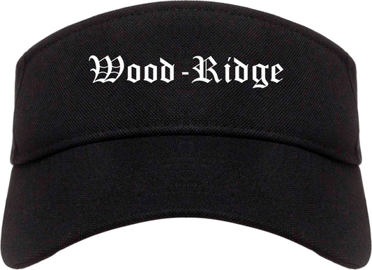 Wood Ridge New Jersey NJ Old English Mens Visor Cap Hat Black