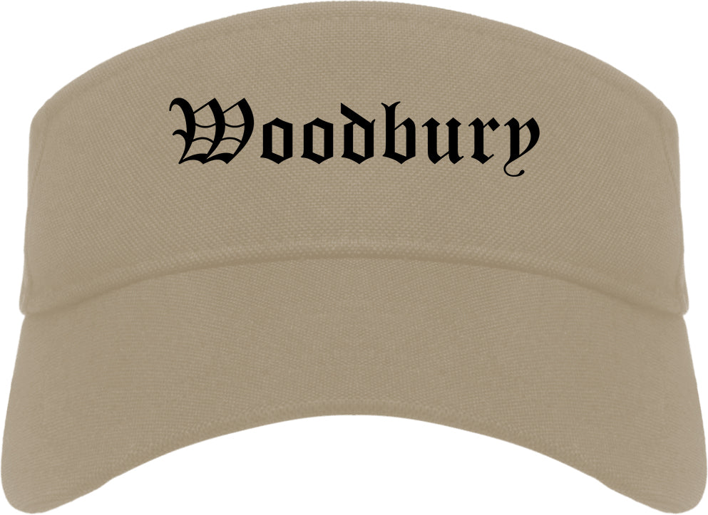 Woodbury Minnesota MN Old English Mens Visor Cap Hat Khaki