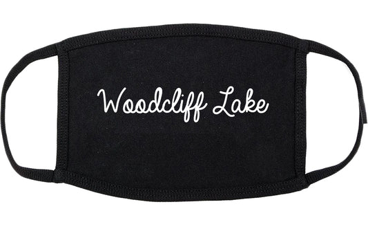 Woodcliff Lake New Jersey NJ Script Cotton Face Mask Black