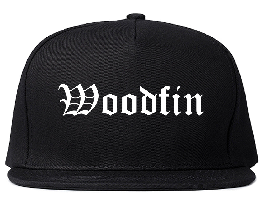 Woodfin North Carolina NC Old English Mens Snapback Hat Black