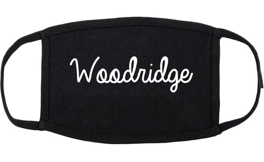 Woodridge Illinois IL Script Cotton Face Mask Black