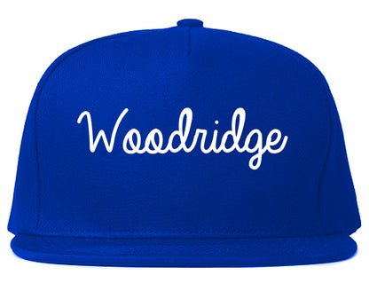 Woodridge Illinois IL Script Mens Snapback Hat Royal Blue