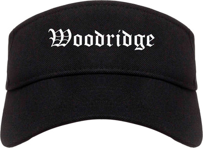 Woodridge Illinois IL Old English Mens Visor Cap Hat Black