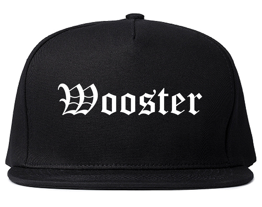 Wooster Ohio OH Old English Mens Snapback Hat Black